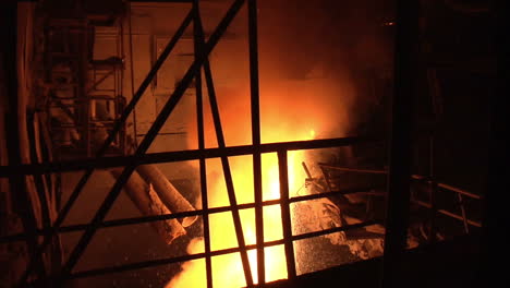 Industrial-furnace-fire.-Fire-sparks-from-industrial-furnace.-Steel-furnace